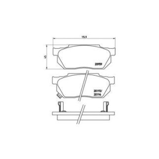 Колодки пер.HONDA CIVIC III 83-87/CRX I 83-87/PRELUDE II 83-87 фото