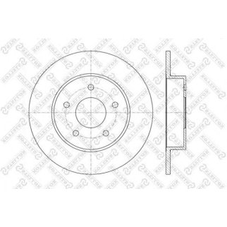 6020-2257-SX_диск тормозной задний! Nissan Primera P12/Almera Tino 1.6-2.0/2.2Di 00> фото