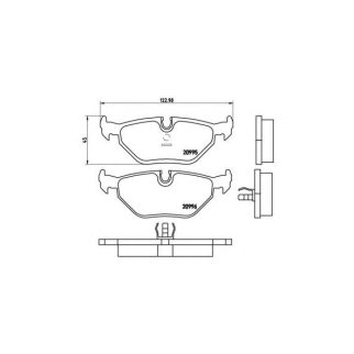 Колодки тормозные задние к-кт brembo P 06 011 фото