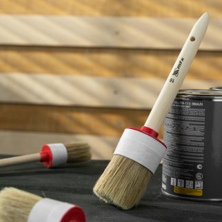 Кисть круглая № 16 (55 мм), натуральная щетина, деревянная ручка// MATRIX фото 6