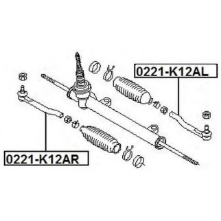 Наконечник рулевой правый ASVA 0221-K12AR фото