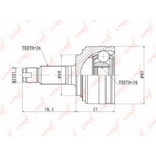 ШРУС наружный LYNXauto CO3409 фото