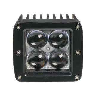 Фара светодиодная квадратная, 4 LED линза 4D, 12W (82х75х75) 12/24V (ALED008) фото 2