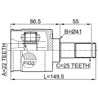 ШРУС внутренний FEBEST 1211-ELN фото 2