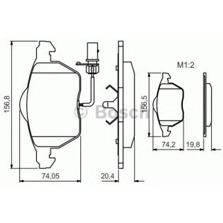 Колодки тормозные передние к-кт BOSCH 0 986 495 241 фото