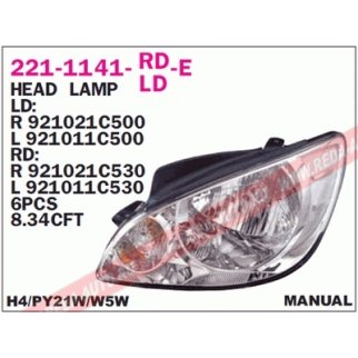 221-1141L-LD-E_фара левая! Hyundai Getz all 06> фото