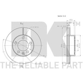 Торм.диск пер.вент.[302x28] 5 отв. фото