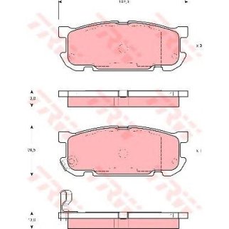 Колодки тормозные дисковые задн MAZDA: MX-5 II 00-05 фото