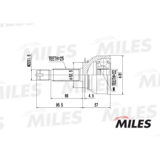 ШРУС наружный MILES GA20160 фото