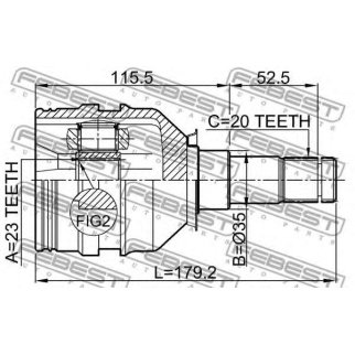 ШРУС внутренний FEBEST 0111-ZZT250 фото