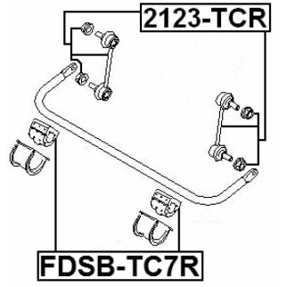 FDSBTC7R_втулка стабилизатора переднего! d24 высокая крыша Ford Tourneo/Transit 1.8 16V/1.8Di 02> фото 2