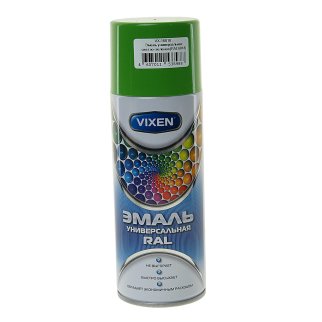 Эмаль универсальная VIXEN светло-зеленая (RAL 6018), аэрозоль 520 мл фото