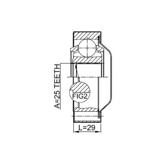 Шрус карданного вала 25X75.7 фото 2