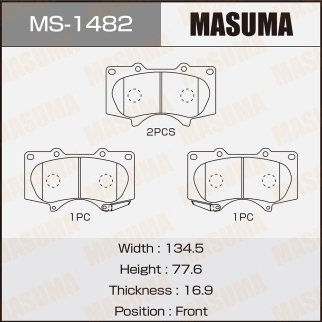 Колодки тормозные передние к-кт Masuma MS-1482 фото