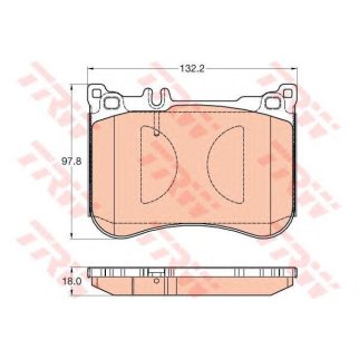 Колодки тормозные передние к-кт TRW GDB2019 фото