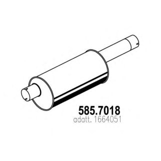 Глушитель дополнительный ASSO 585.7018 фото