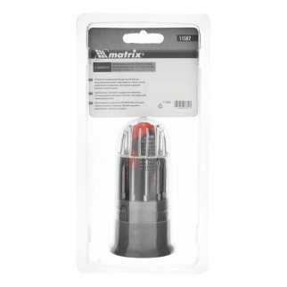 Отвертка для точных работ Fusion с насадками, 11пр. в пласт. пенале Matrix фото 1