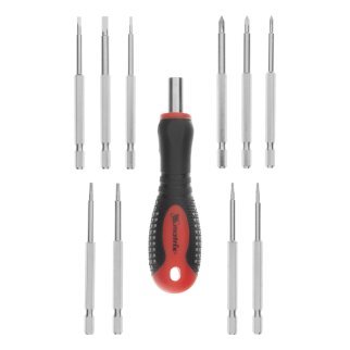 Отвертка для точных работ Fusion с насадками, 11пр. в пласт. пенале Matrix фото