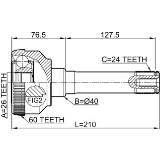 Шрус наружный 26x40x24 фото 2