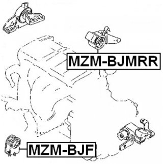 Опора двигателя задняя FEBEST MZM-BJMRR фото 2