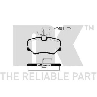 Колодки тормозные дисковые передние с датчиками износа и прижимной пластиной / CITROEN ZX,PEUGEOT 30 фото