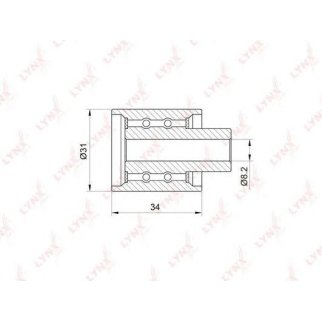 Ролик дополнительный ремня ГРМ LYNXauto PB-3031 фото