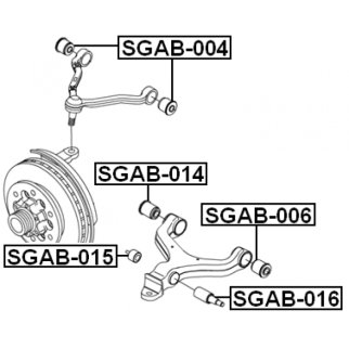 Сайлентблок передний подвески FEBEST SGAB-016 фото 2