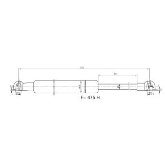 Упор газовый (амортизатор) для а/м Лада Vesta SW (15-) (крышки багажника) (GS 0108) фото 3