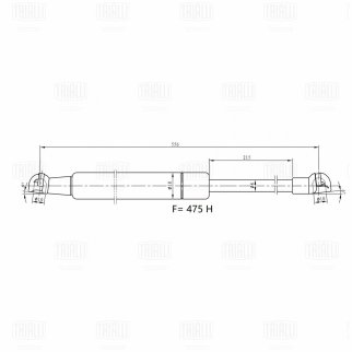 Упор газовый (амортизатор) для а/м Лада Vesta SW (15-) (крышки багажника) (GS 0108) фото 3