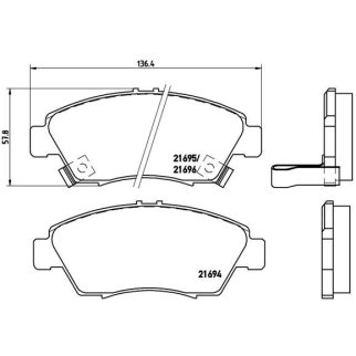 Колодки тормозные передние к-кт TRIALLI PF 4215 фото 3