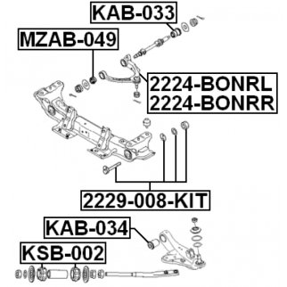 Рычаг передний FEBEST 2224-BONRL фото 2