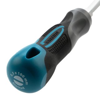 Отвертка SL5,5 x 100мм, S2, трехкомпонентная рукоятка GROSS фото 2