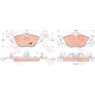 Колодки тормозные передние к-кт TRW GDB1351 фото