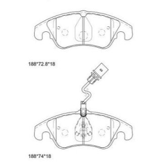 Колодки тормозные передние к-кт TRIALLI PF 4174 фото 2