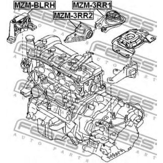 Опора двигателя правая FEBEST MZM-BLRH фото