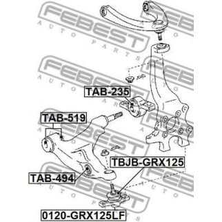TAB-494_сайлентблок переднего рычага! Lexus GS30 05> фото