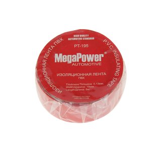 Изолента MEGAPOWER 19ммх5м красная фото 1