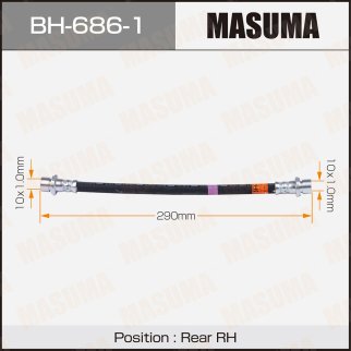 Шланг тормозной Masuma BH-686-1 фото