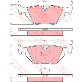 Колодки тормозные задние дисковые к-кт TRW GDB1189 фото