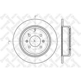 6020-3721-SX_диск тормозной задний! Peugeot 406 1.8-3.0 99> фото