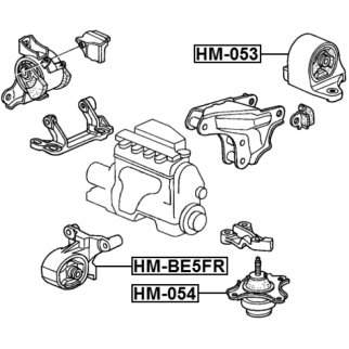 HM-BE5FR_подушка двигателя передняя! Honda Civic EU/EP/ES 01-06 фото 2 HM-BE5FR_подушка двигателя передняя! Honda Civic EU/EP/ES 01-06 фото 2