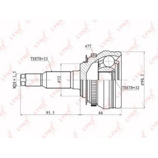 ШРУС наружный LYNXauto CO1839A фото
