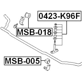 Втулка (сайлентблок) переднего стабилизатора FEBEST MSB-005 фото 2