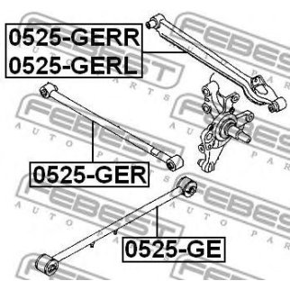 0525GERR_рычаг задней подвески !задний правый Mazda 626GE all 91-97/MX-6 GE 99&gt; фото