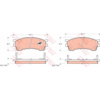 Колодки тормозные передние к-кт TRW GDB1139 фото