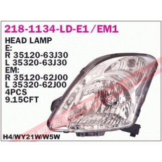 Фара передн лев с ЭК SUZUKI: SWIFT 04-05 фото