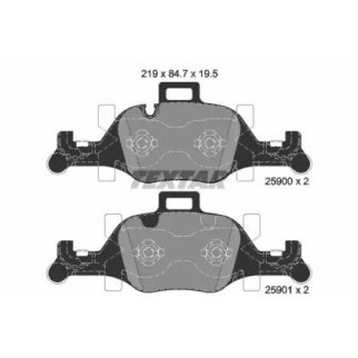 Колодки тормозные передние к-кт TEXTAR 25900 01 фото