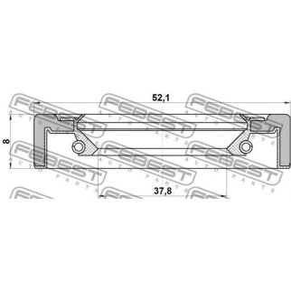 95GCY-39520808X_сальник ступицы задней! 39x52x8 Mazda MPV LV 90-99 фото