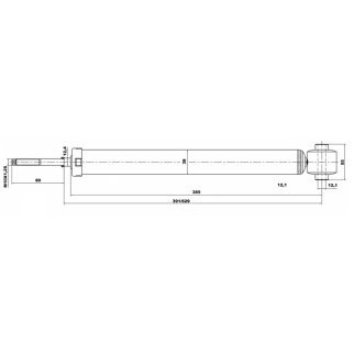Амортизатор задний FEBEST 12656601R фото 2