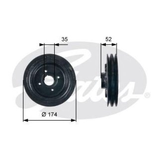 TVD1124_шкив коленвала!  Mitsubishi Pajero/Montero Sport Challenger K94W/K99W 1996-2006 фото